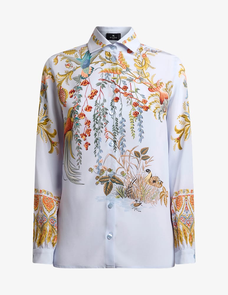 ETRO Camicia in seta con stampa piazzata flora e fauna - immagine 4 ETRO Camicia in seta con stampa piazzata flora e fauna - immagine 4