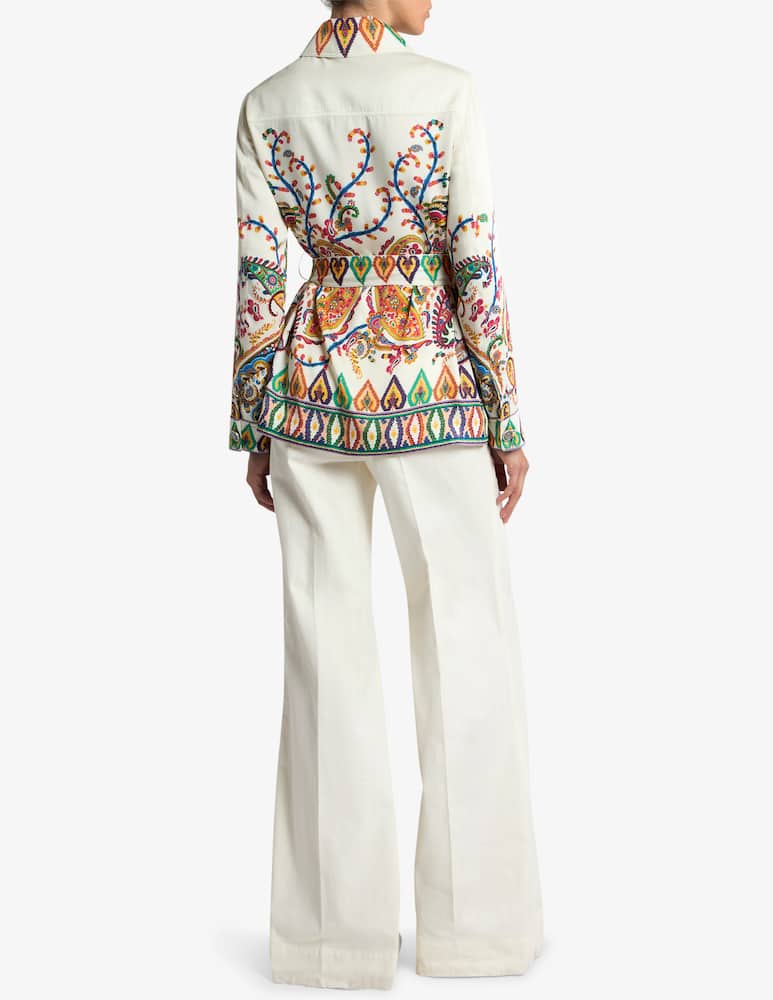 rinascente ETRO Patterned safari jacket with belt