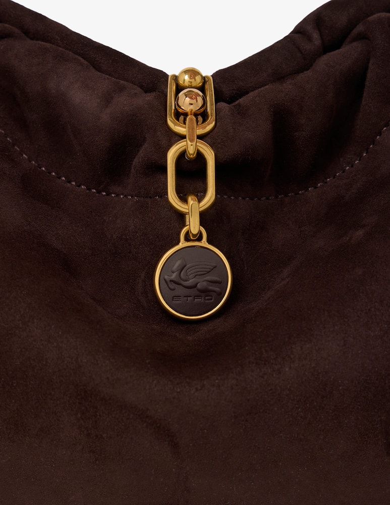 rinascente ETRO Medium vela blossom bag in suede