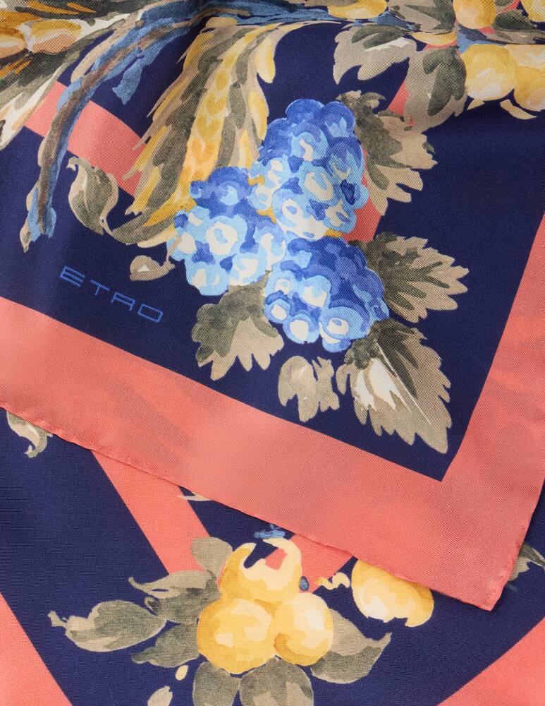 rinascente ETRO Foulard in twill di seta con motivo floreale