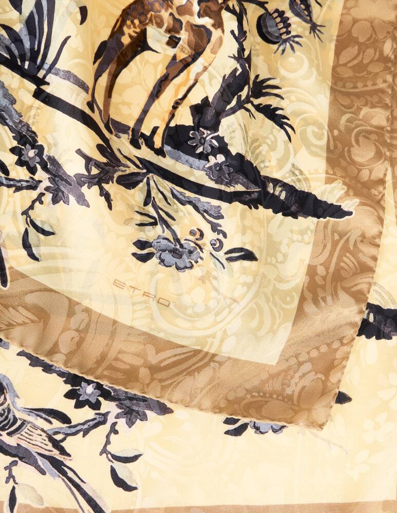 rinascente ETRO Scialle jacquard in seta con motivo floreale