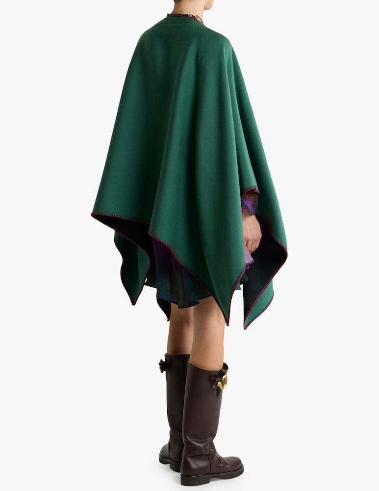 ETRO Reversible wool cape with dégradé paisley motif - picture 6 ETRO Reversible wool cape with dégradé paisley motif - picture 6