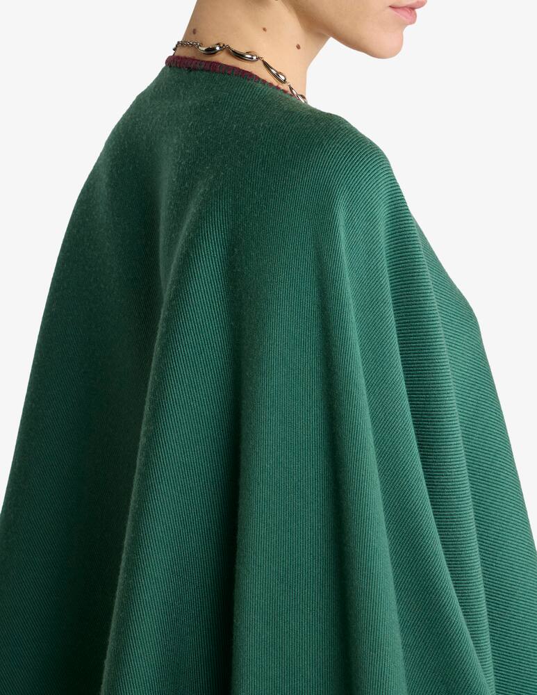 rinascente ETRO Reversible wool cape with dégradé paisley motif