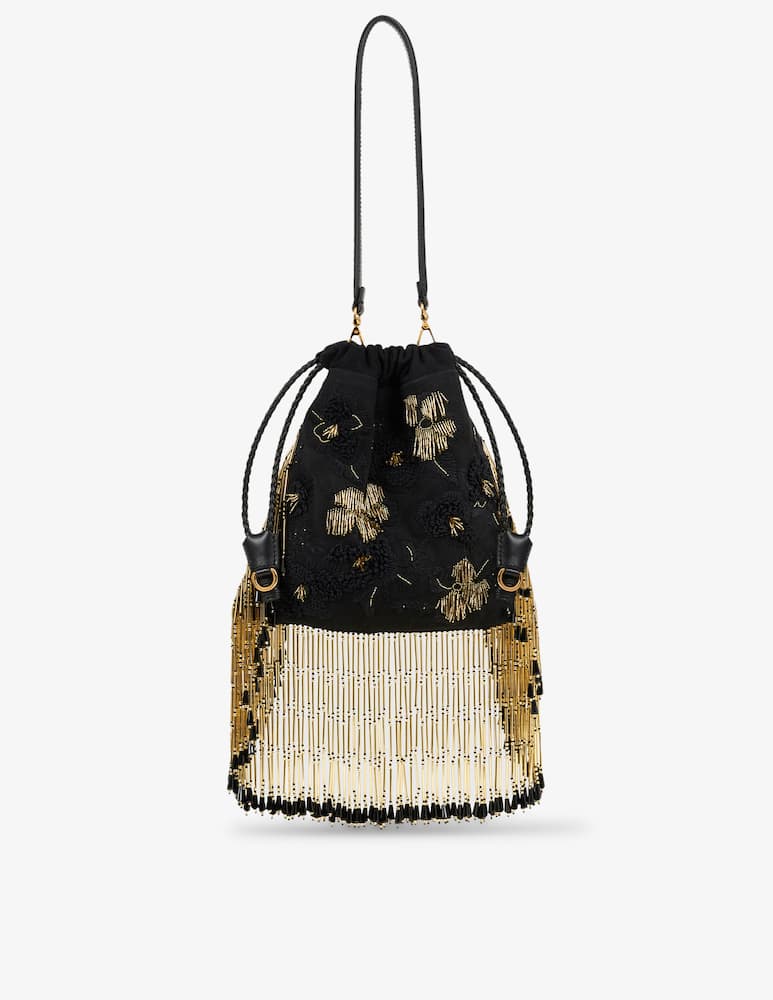 ETRO Borsa kalispera piccola in suede con ricamo e perline - immagine 1 ETRO Borsa kalispera piccola in suede con ricamo e perline - immagine 1