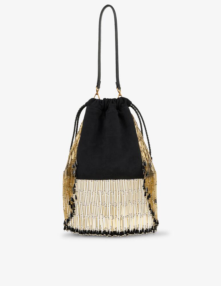 rinascente ETRO Small suede kalispera bag with embroidery and beads