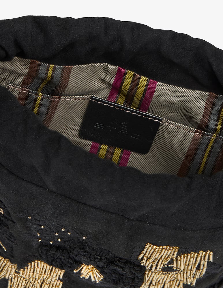 ETRO Borsa kalispera piccola in suede con ricamo e perline - immagine 5 ETRO Borsa kalispera piccola in suede con ricamo e perline - immagine 5