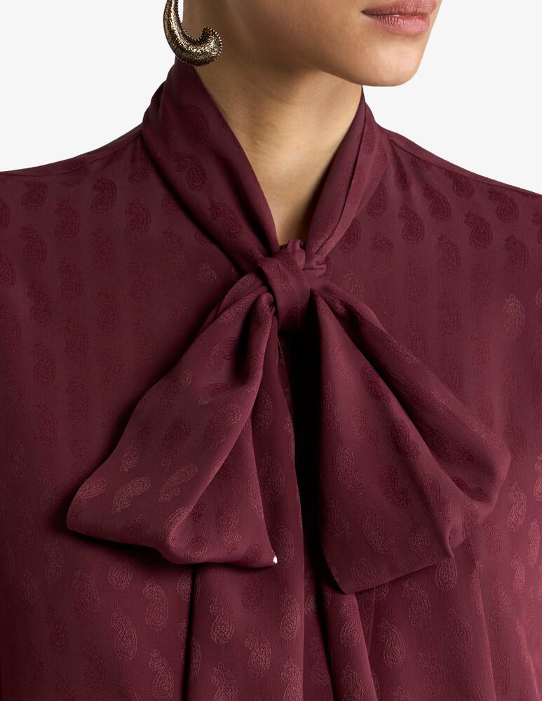 rinascente ETRO Silk-blend jacquard shirt with silk scarf and paisley motif