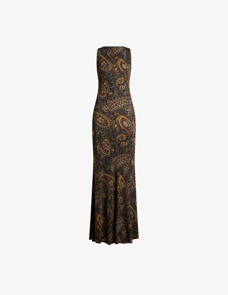 rinascente ETRO Ribbed long dress with floral paisley motif