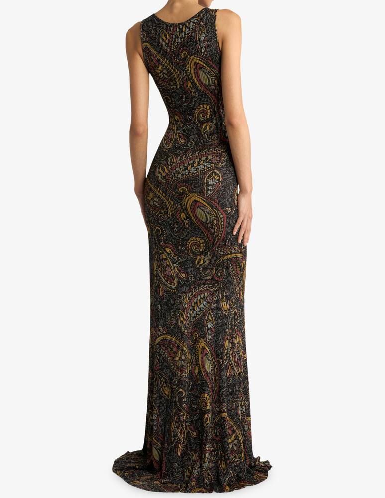 rinascente ETRO Ribbed long dress with floral paisley motif