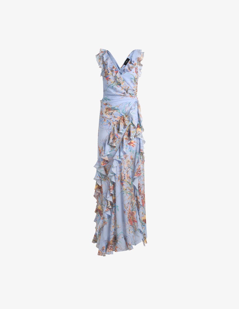 rinascente ETRO Long dress with ruffles and cut-out