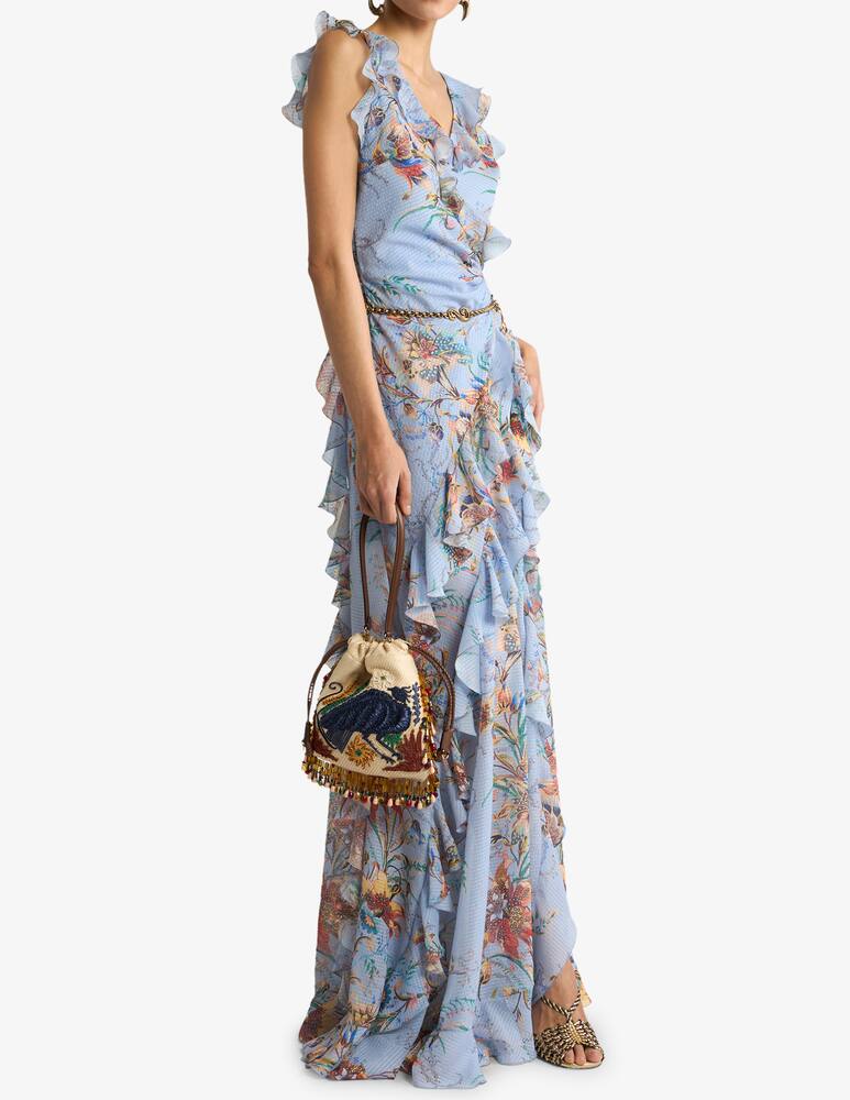 rinascente ETRO Long dress with ruffles and cut-out