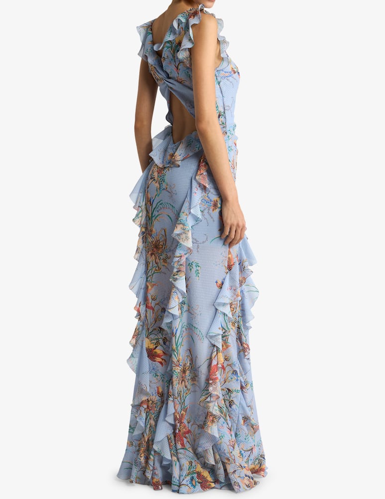 ETRO Long dress with ruffles and cut-out - picture 3 ETRO Long dress with ruffles and cut-out - picture 3
