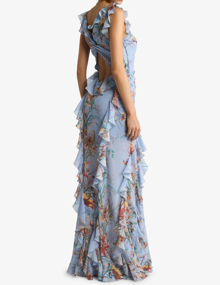 rinascente ETRO Long dress with ruffles and cut-out