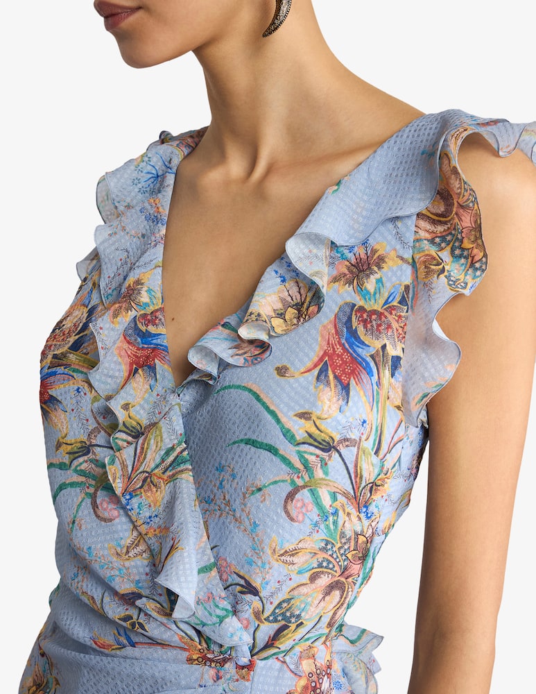 rinascente ETRO Long dress with ruffles and cut-out