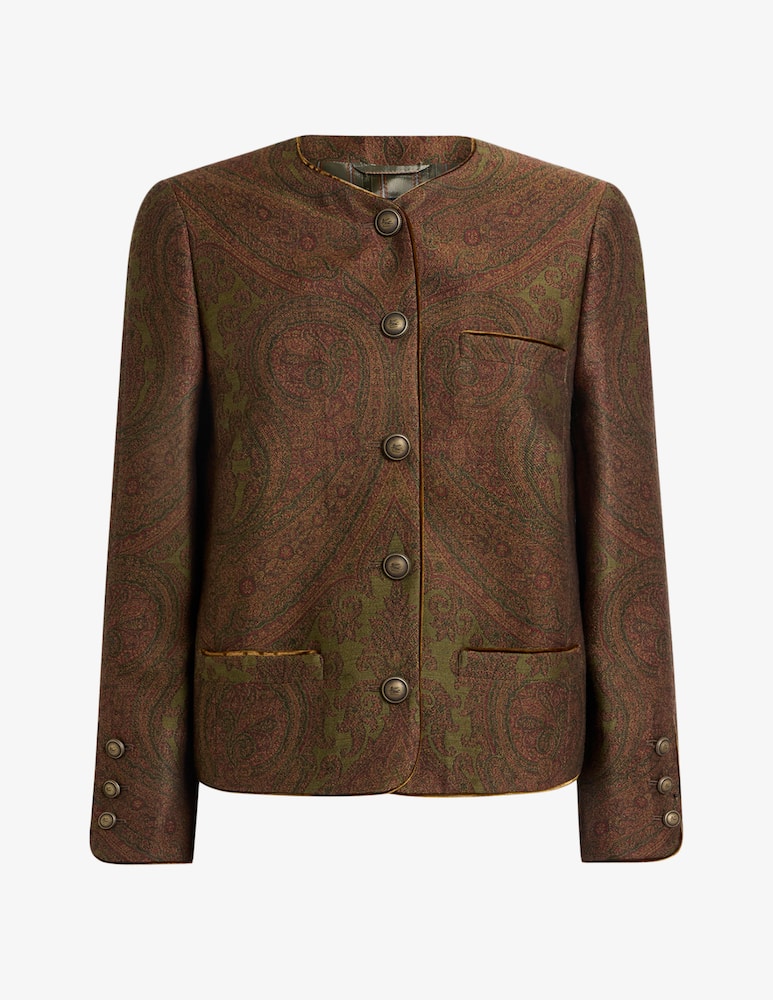 ETRO Wool-blend jacquard jacket with paisley motif - picture 1 ETRO Wool-blend jacquard jacket with paisley motif - picture 1