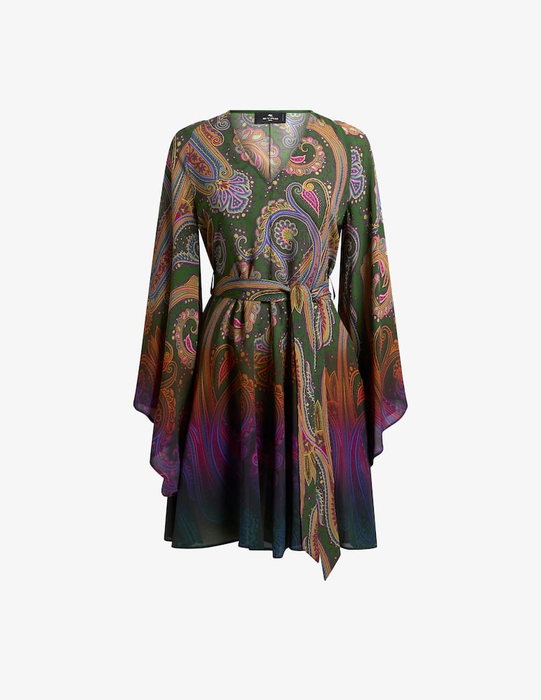 ETRO Mini dress with belt and dégradé paisley motif - picture 5 ETRO Mini dress with belt and dégradé paisley motif - picture 5