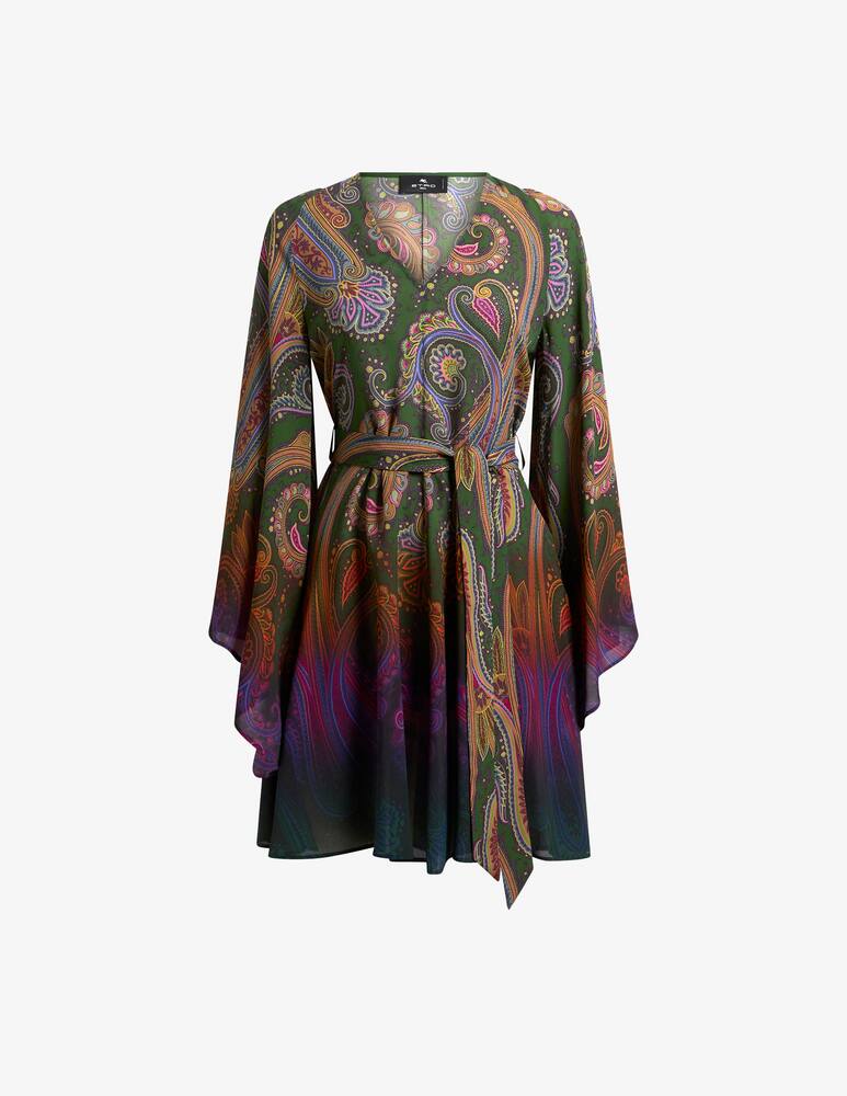 rinascente ETRO Abito corto con cintura e motivo paisley dégradé