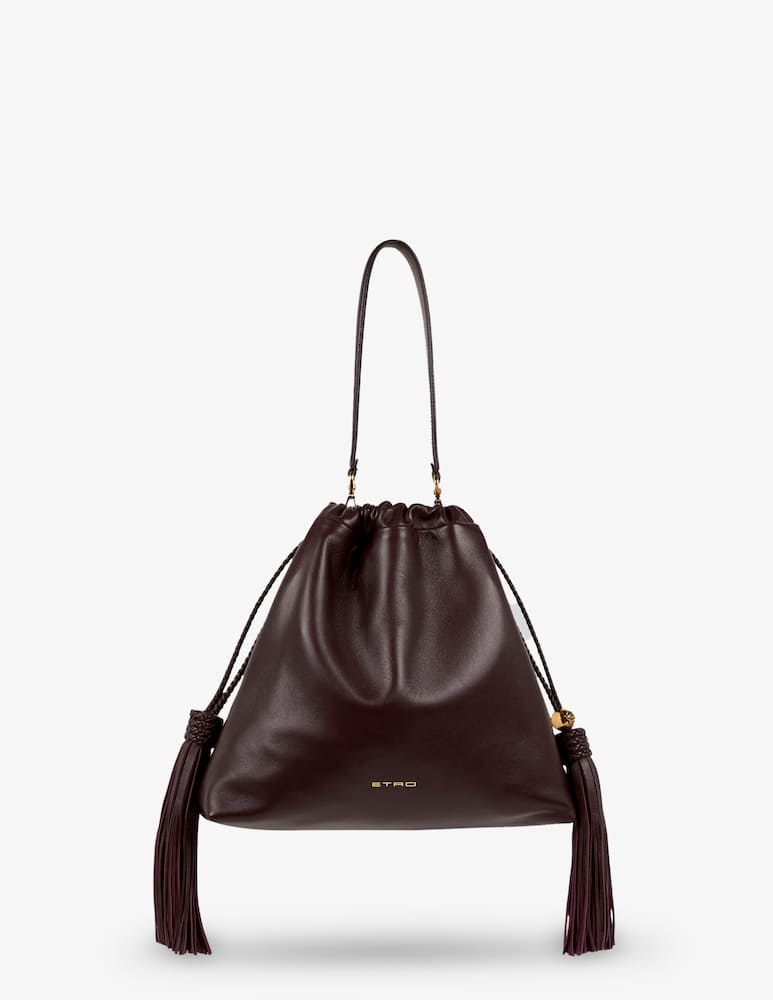 rinascente ETRO Medium leather kalispera bag with tassels