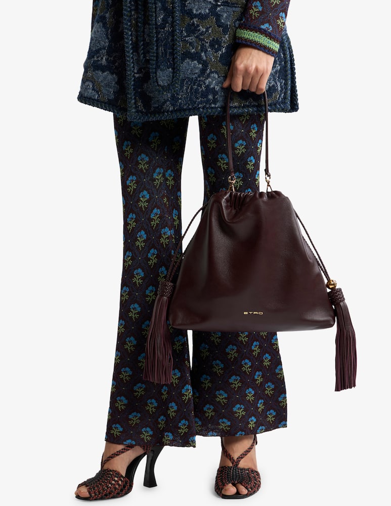 rinascente ETRO Medium leather kalispera bag with tassels