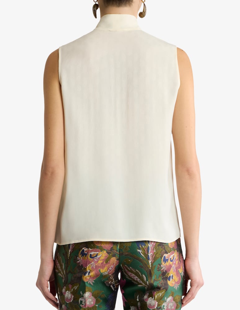 ETRO Top jacquard in misto seta con foulard e motivo - immagine 3 ETRO Top jacquard in misto seta con foulard e motivo - immagine 3