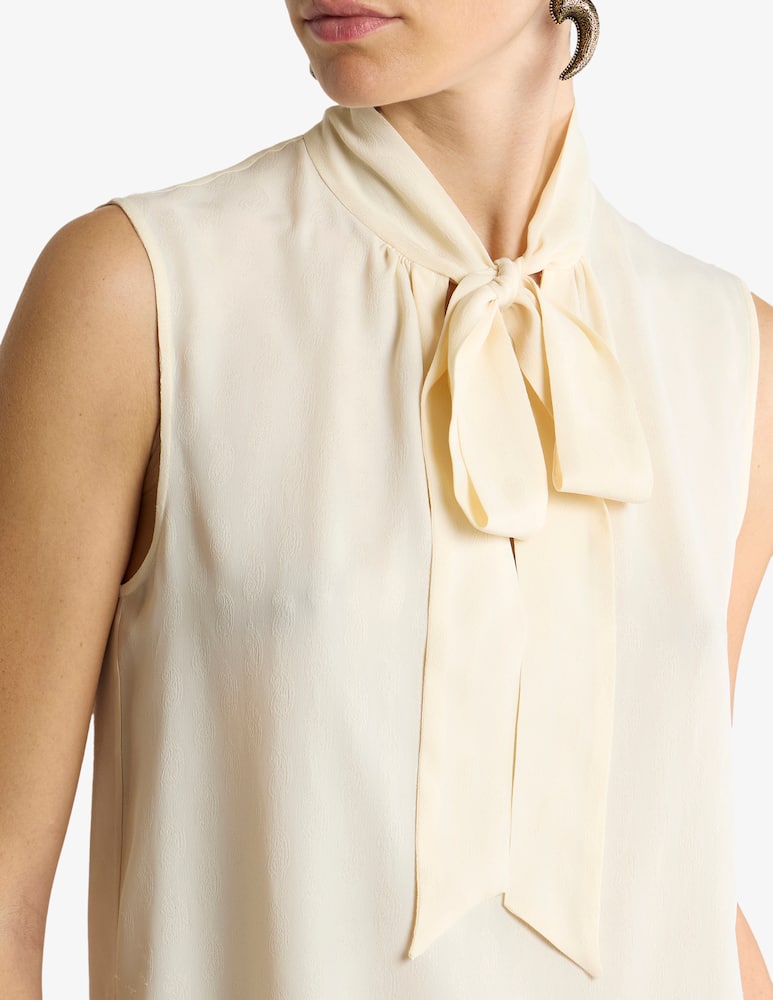 ETRO Top jacquard in misto seta con foulard e motivo - immagine 4 ETRO Top jacquard in misto seta con foulard e motivo - immagine 4
