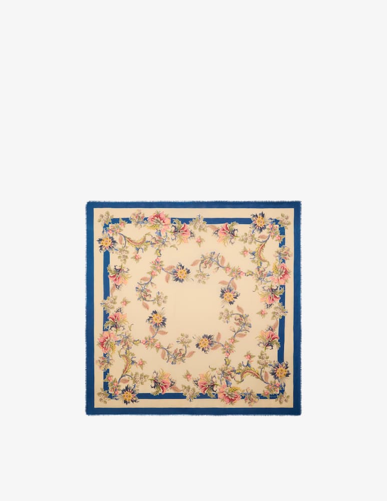 rinascente ETRO Modal and cashmere jacquard shawl with floral motif