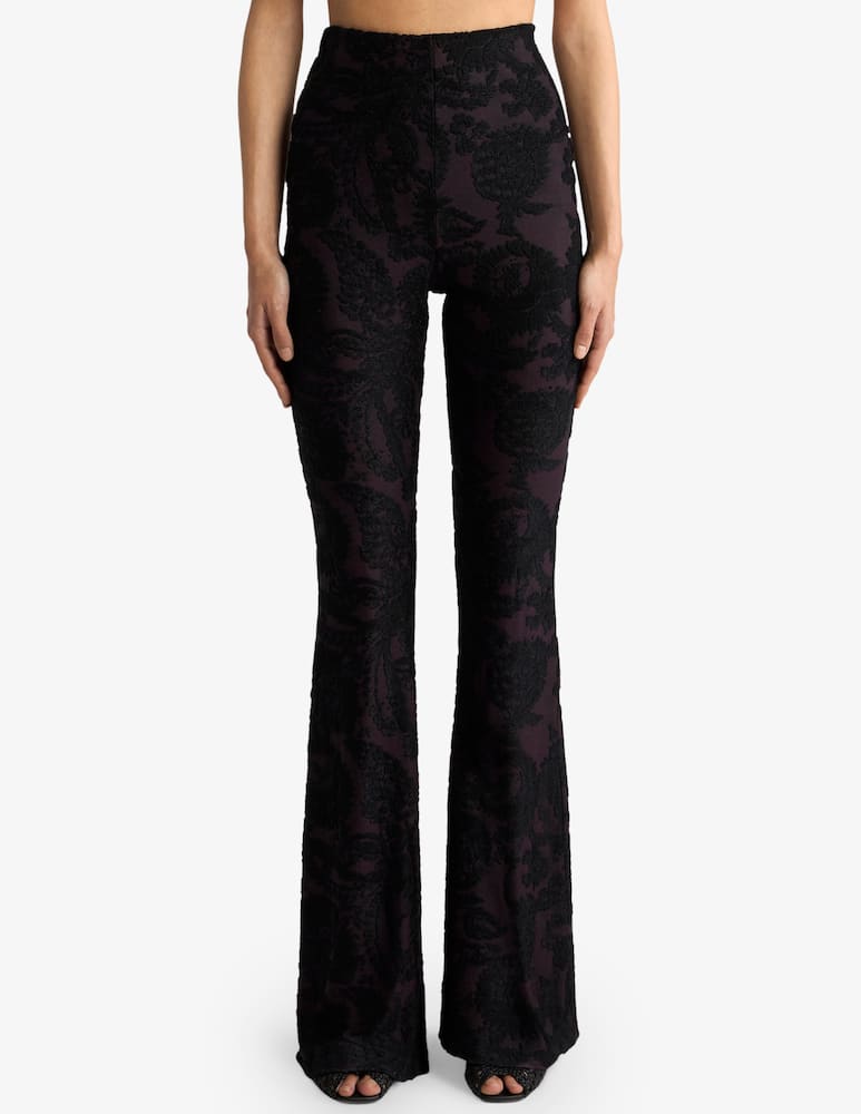 rinascente ETRO Pantaloni flare in ciniglia jacquard con motivo paisley foliage