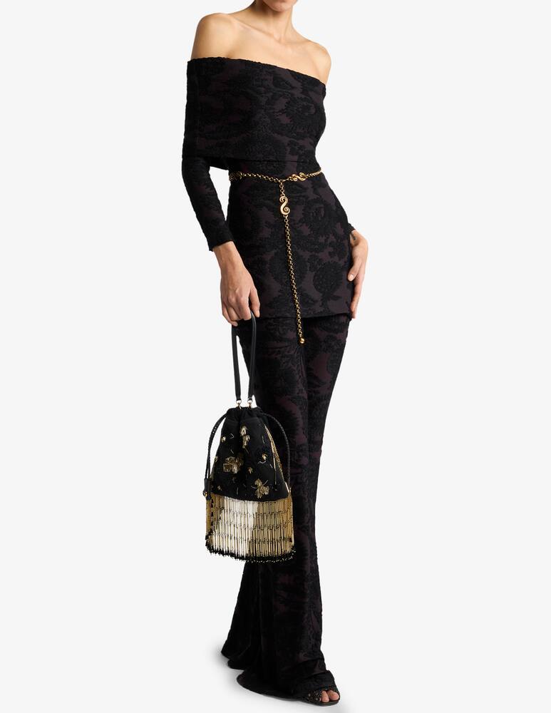 rinascente ETRO Sweater in chenille jacquard with paisley foliage motif