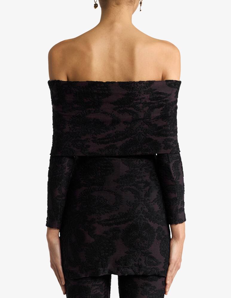 rinascente ETRO Sweater in chenille jacquard with paisley foliage motif