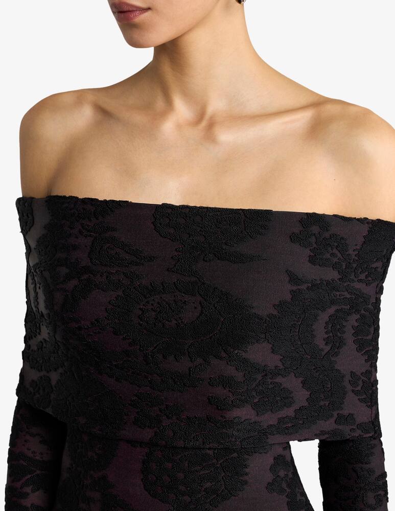 rinascente ETRO Sweater in chenille jacquard with paisley foliage motif