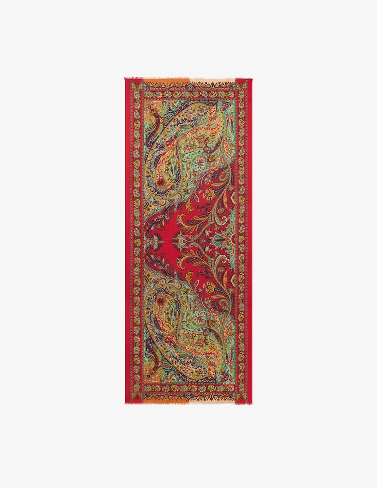 rinascente ETRO Sciarpa in cashmere, seta e lana con motivo paisley