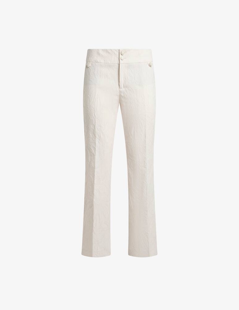 rinascente ETRO Pantaloni jacquard in misto cotone stretch con con pizzo rebrodé