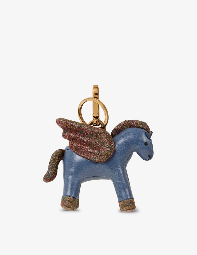 rinascente ETRO Charm con pegaso in pelle e arnica