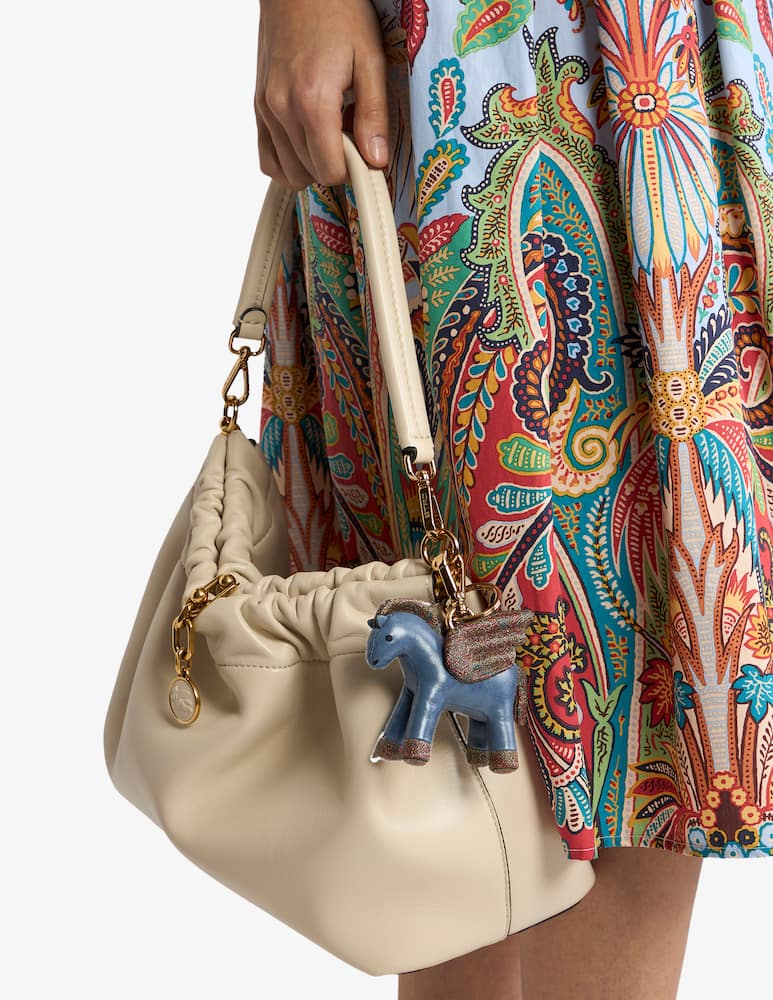 rinascente ETRO Charm con pegaso in pelle e arnica