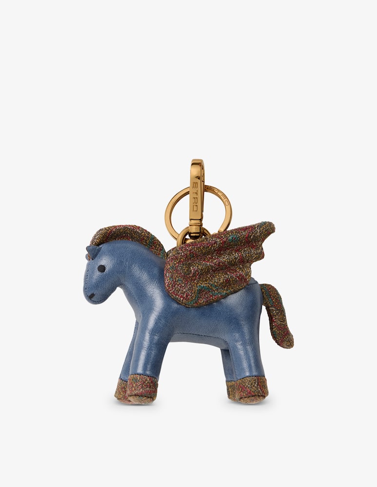 rinascente ETRO Charm con pegaso in pelle e arnica