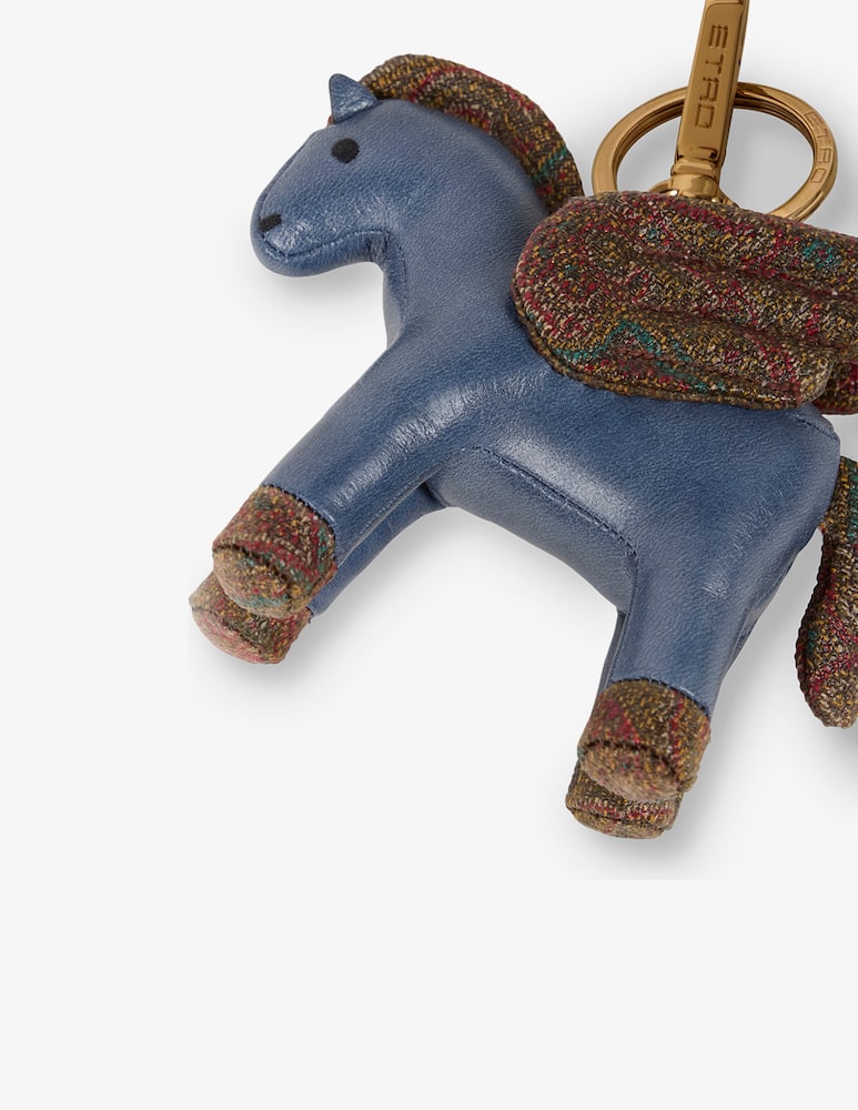 rinascente ETRO Charm con pegaso in pelle e arnica