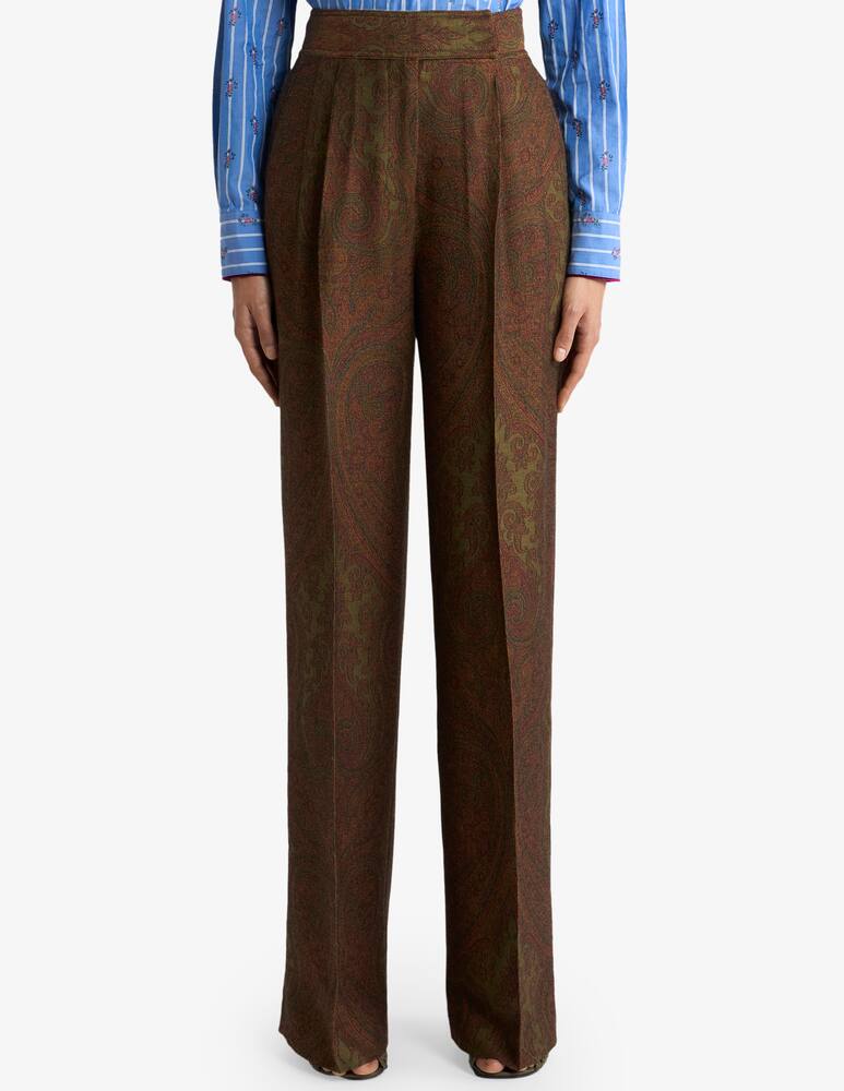 rinascente ETRO Pantaloni jacquard in misto lana con motivo paisley