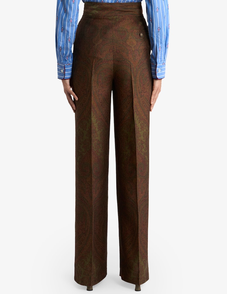 rinascente ETRO Pantaloni jacquard in misto lana con motivo paisley