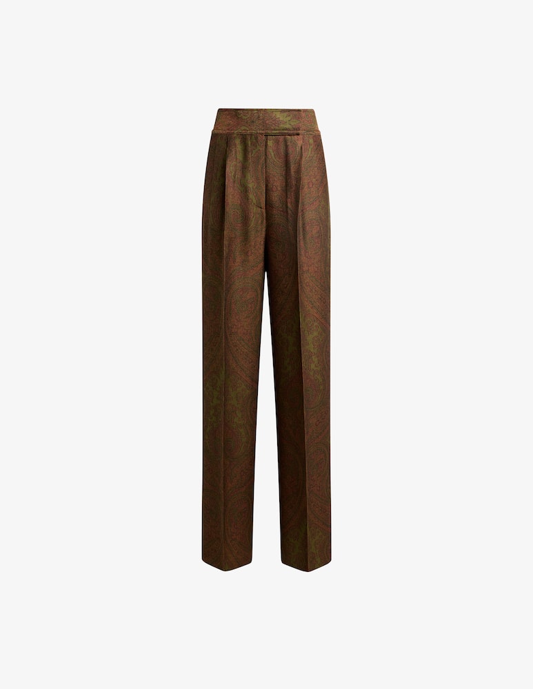 rinascente ETRO Pantaloni jacquard in misto lana con motivo paisley