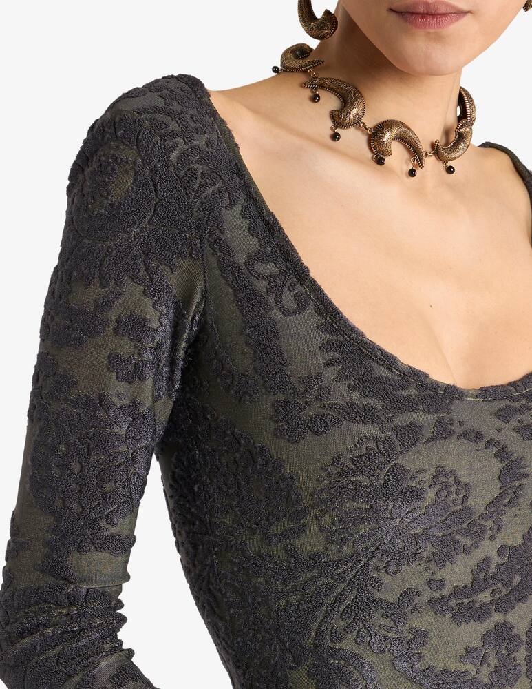 rinascente ETRO Abito lungo in ciniglia jacquard con motivo paisley