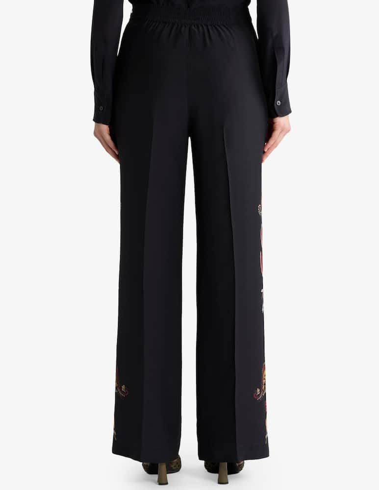 ETRO Silk trousers with placed floral paisley print - picture 3 ETRO Silk trousers with placed floral paisley print - picture 3