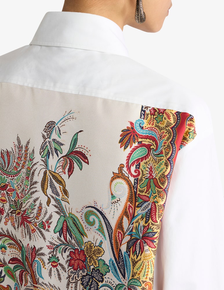 ETRO Cotton and silk shirt with placed print on the back - picture 3 ETRO Cotton and silk shirt with placed print on the back - picture 3