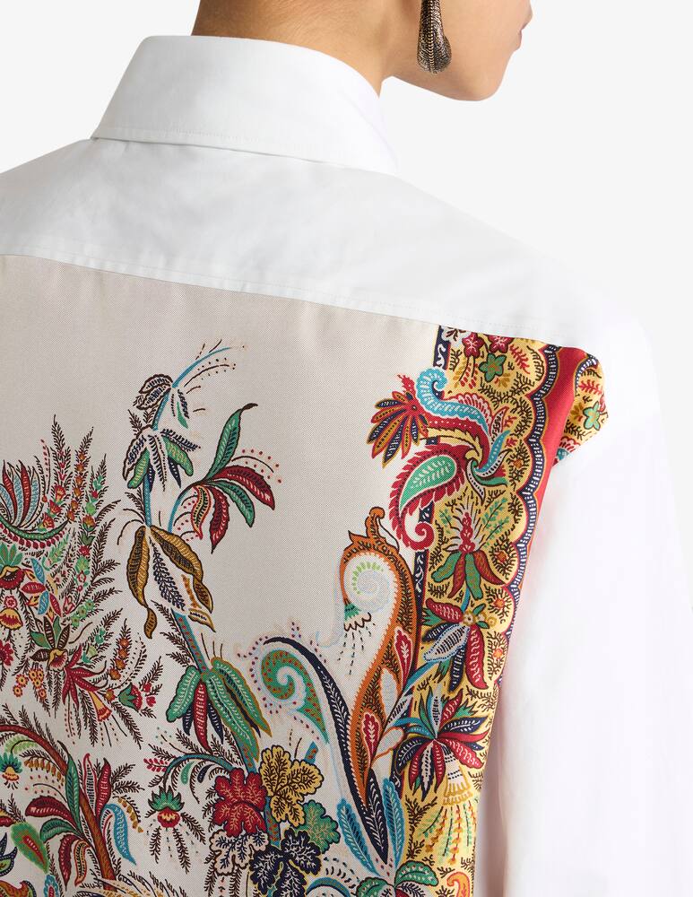 rinascente ETRO Camicia in cotone e seta con stampa piazzata sul retro