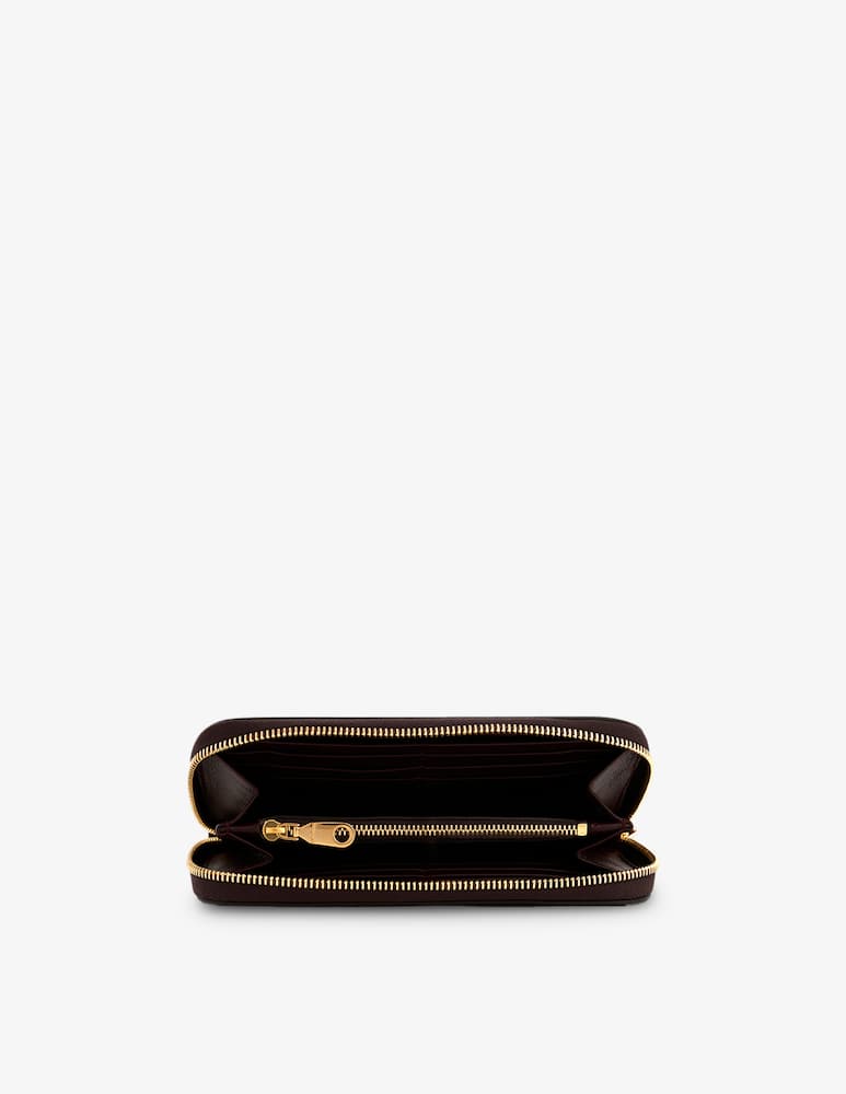 rinascente ETRO Portafoglio libra zip around in pelle con pegaso