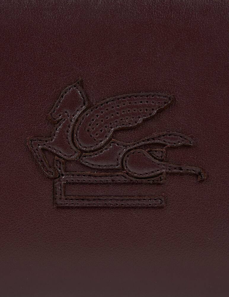 rinascente ETRO Portafoglio libra zip around in pelle con pegaso