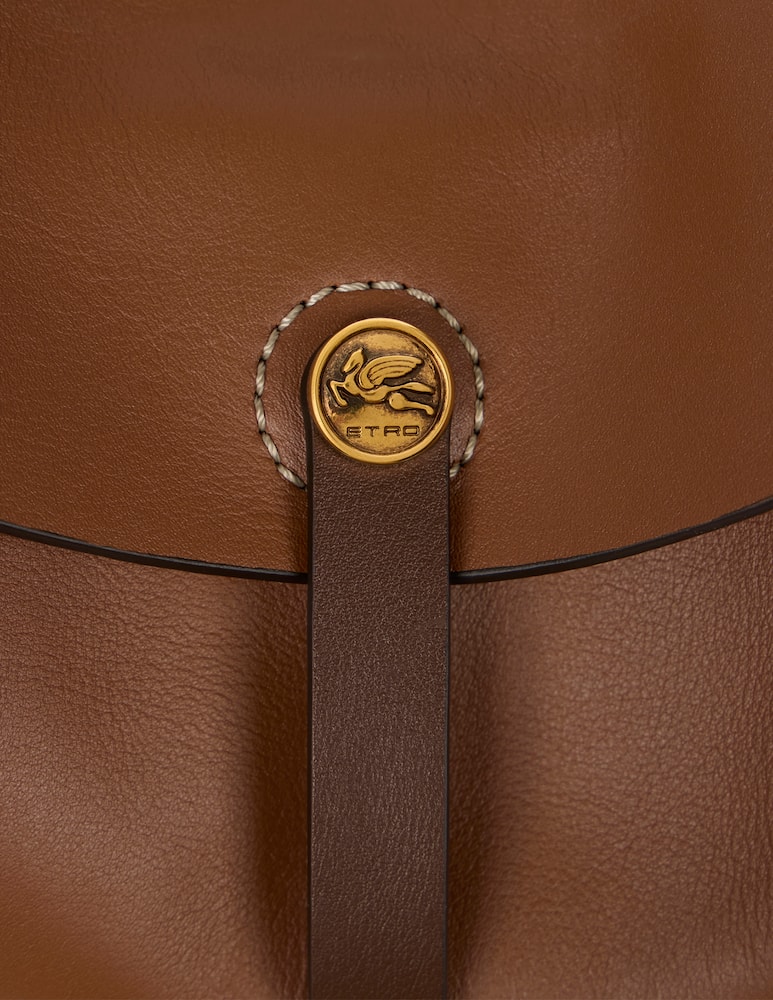 rinascente ETRO Medium leather pony bag with texan embroidery