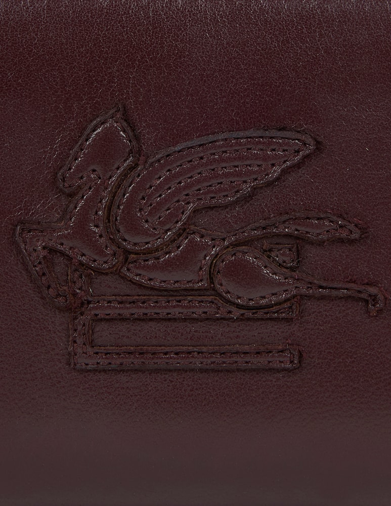 rinascente ETRO Portafoglio libra compatto zip around in pelle con pegaso