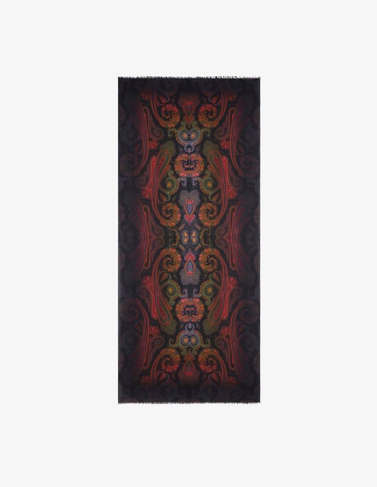 ETRO Wool and cashmere scarf with dégradé motif - picture 1 ETRO Wool and cashmere scarf with dégradé motif - picture 1