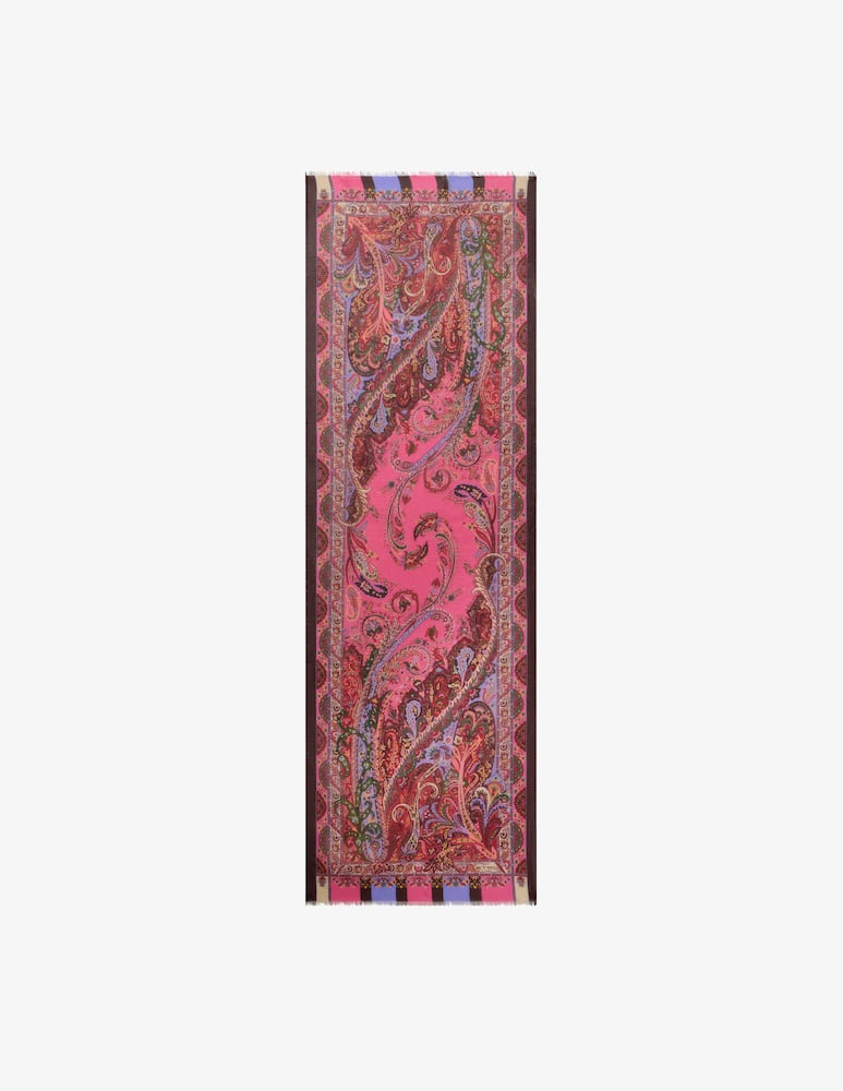 rinascente ETRO Silk scarf with floral leafy motif