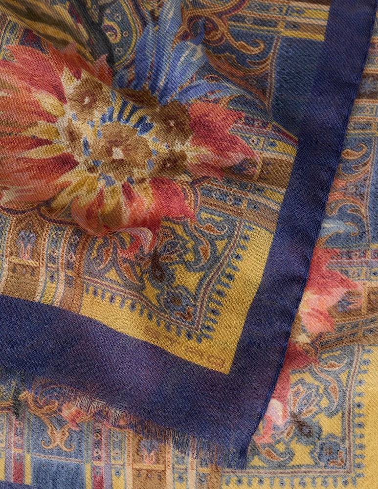 rinascente ETRO Sciarpa in lana, cashmere e seta con motivo paisley
